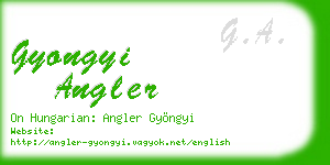 gyongyi angler business card